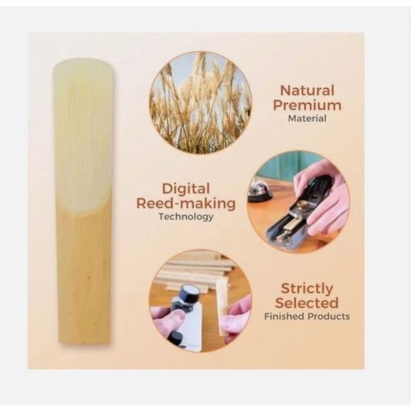 Handcrafted Sovvid Tenor Saxophone Reeds 2.5 Premium Natural reed Warm Strength - Picture 3 of 11